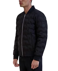 Karl Lagerfeld Men's Heat-Sealed Quilted Bomber Jacket