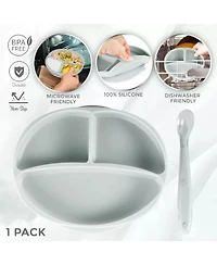 Sperric Baby Girls Silicone Suction Plate 100% Food Grade Stay Put Plates - Bpa Free Microwave & Dishwasher Safe