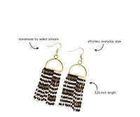 Allison Beaded Fringe Earrings