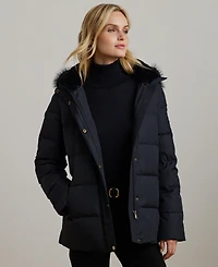 Lauren Ralph Women's Faux-Fur Hooded Puffer Coat