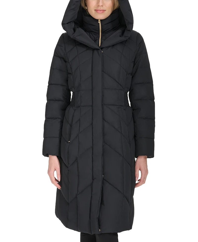 Cole Haan Women's Bibbed Hooded Puffer Coat