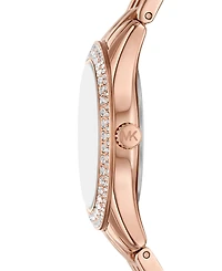 Michael Kors Women's Harlowe Three-Hand Rose Gold-Tone Stainless Steel Watch 33mm