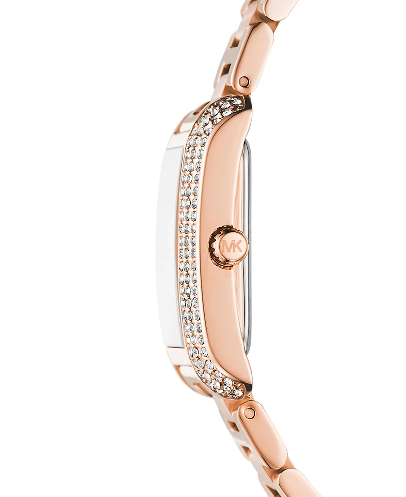 Michael Kors Women's Emery Three-Hand Rose Gold-Tone Stainless Steel Watch, Earrings, and Bracelet Gift Set 27mm