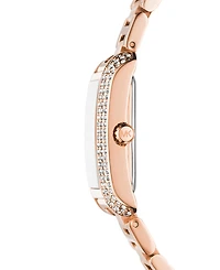 Michael Kors Women's Emery Three-Hand Rose Gold-Tone Stainless Steel Watch, Earrings, and Bracelet Gift Set 27mm