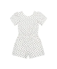 Hope & Henry Baby Girls Organic Flutter Sleeve Wrap Back Knit Romper