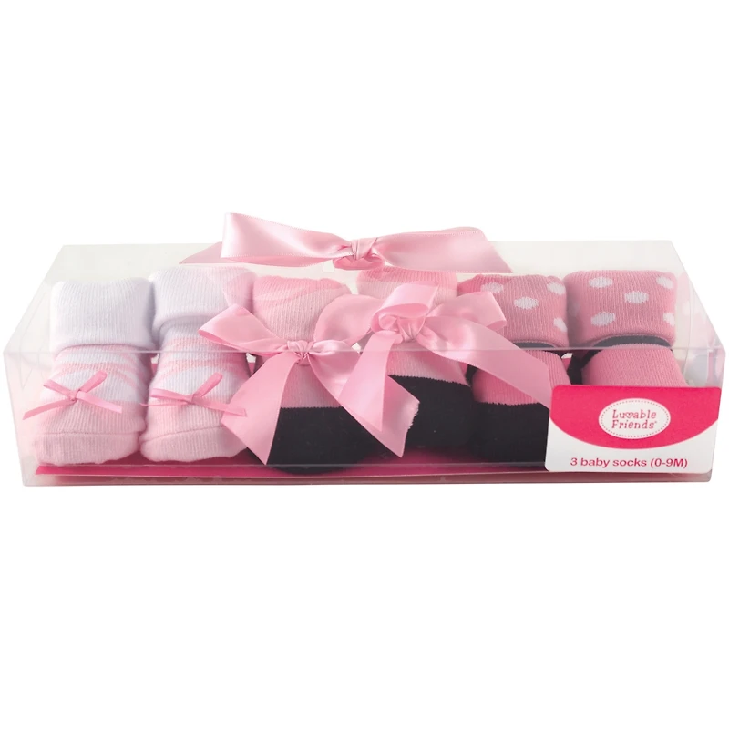 Luvable Friends Baby Girls Socks Giftset