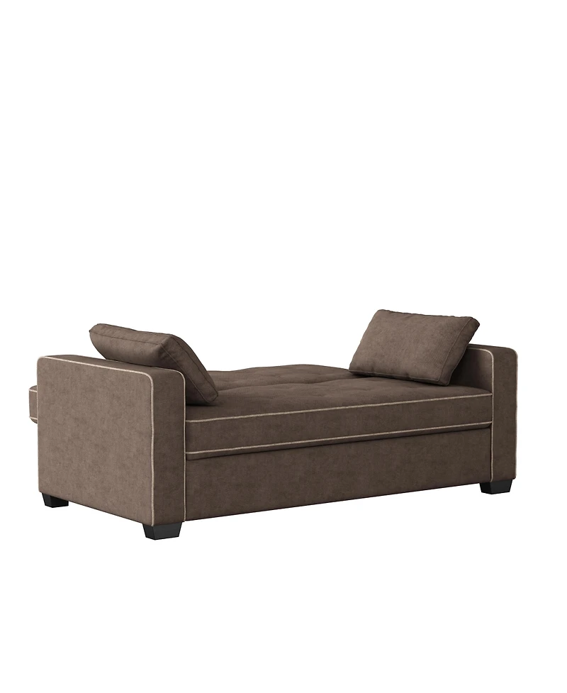 Serta 66.5" W Polyester Augustus Full Convertible Sofa