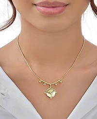 Sterling Forever Women's Fleur Pendant Necklace