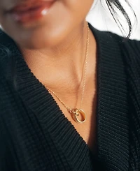 Sterling Forever Genuine Mother of Pearl Mishel Interlocking Necklace