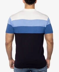 Spring + Mercer Men's Striped Polo Sweater