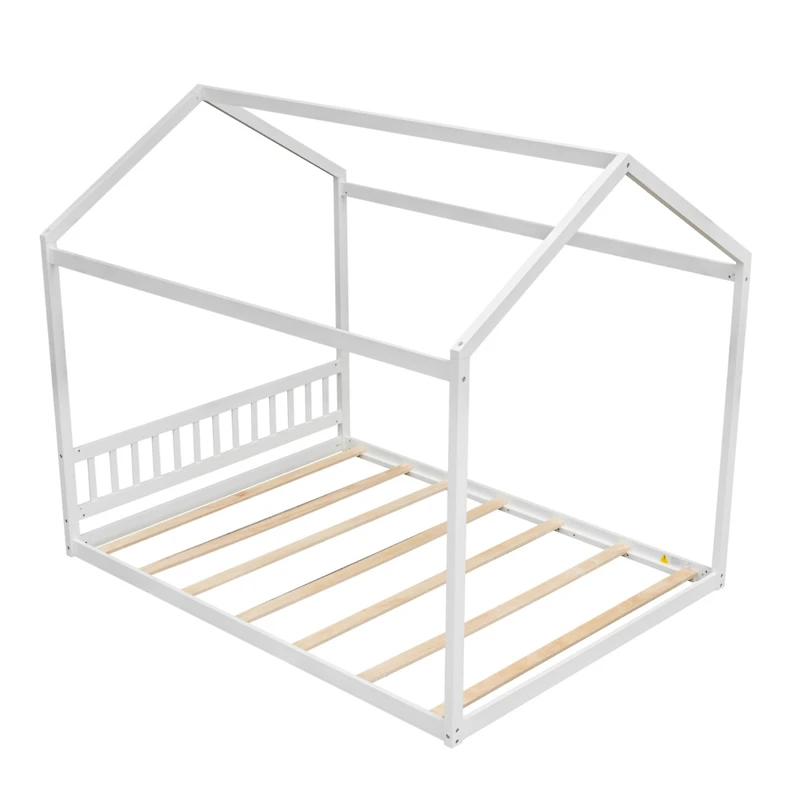 Simplie Fun Queen Size Wooden House Bed With Headboard