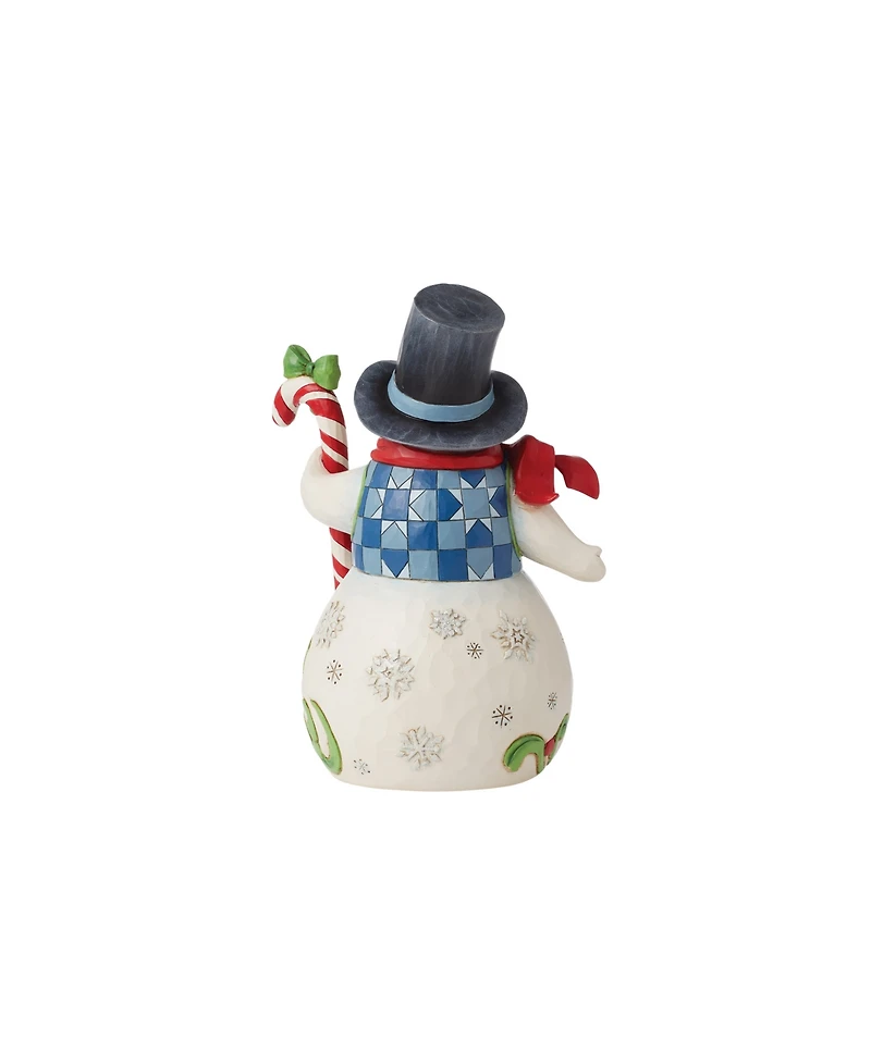 Jim Shore Snowman with Candy Cane Figurine