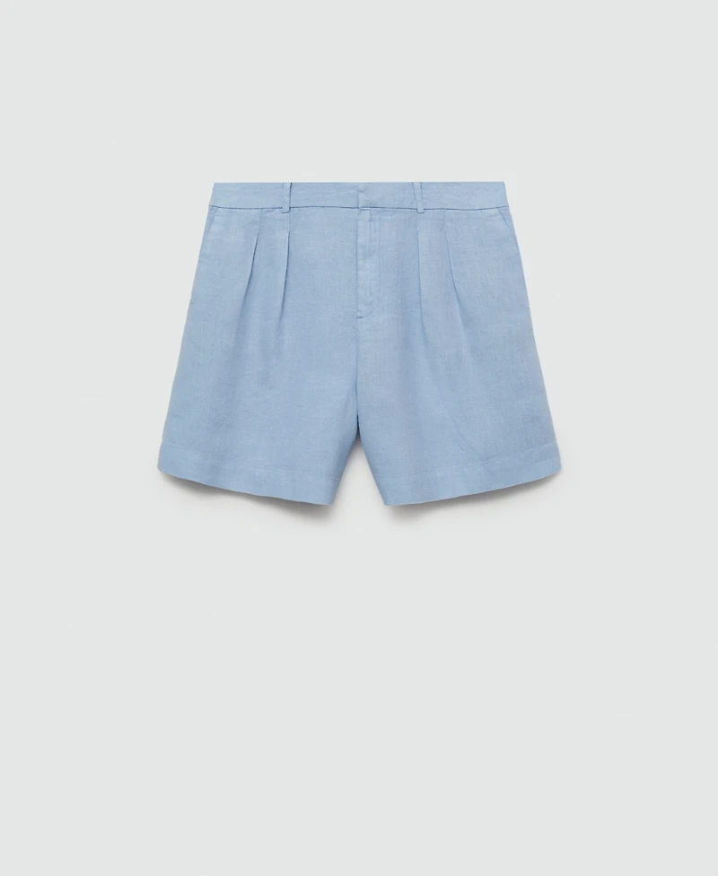 Mango Women's Linen Straight Shorts