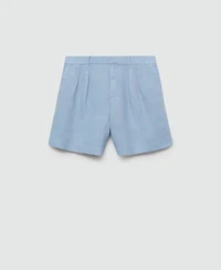 Mango Women's Linen Straight Shorts