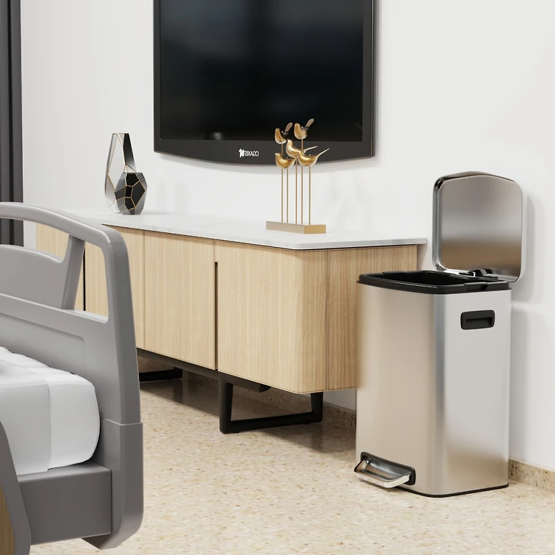 Streamdale 13 Gallon Stainless Steel Kitchen Trash Can with Bags