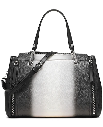 Calvin Klein Garnet Triple Compartment Top Zipper Ombre Satchel