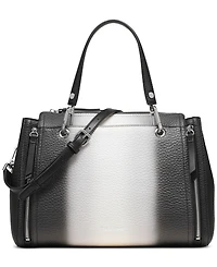 Calvin Klein Garnet Triple Compartment Top Zipper Ombre Satchel