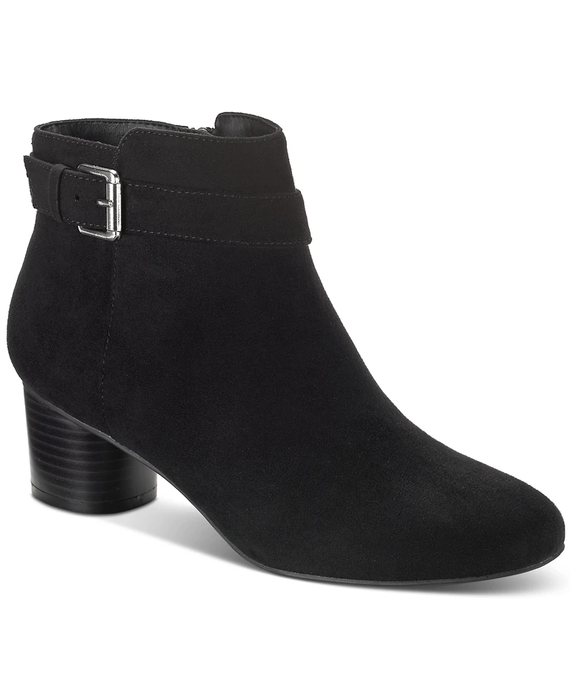 Style & Co Women's Ariella Block Heel Buckle Dress Booties, Created for Macy's