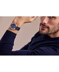 Citizen Eco-Drive Unisex Blue Leather Strap Watch 38mm