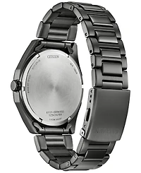 Citizen Eco-Drive Men's Weekender Gray-Tone Stainless Steel Bracelet Watch 41mm