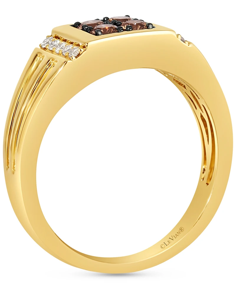 Le Vian Men's Chocolate Diamond & Nude Diamond Ring (1/2 ct. t.w.) in 14k Gold