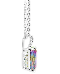 Mystic Topaz (4-1/4 ct. t.w.) & Diamond Accent Emerald-Cut 18" Pendant Necklace Sterling Silver (Also Pink Topaz)