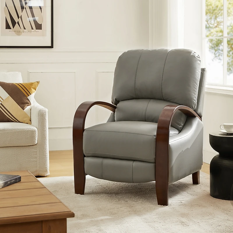 Alex Genuine Leather Manual Recliner