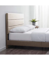Clara Clark Horizontal Channel Upholstered Platform Bed - King