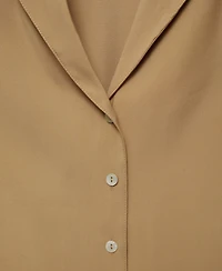 Mango Women's Short-Sleeved Satin Shirt