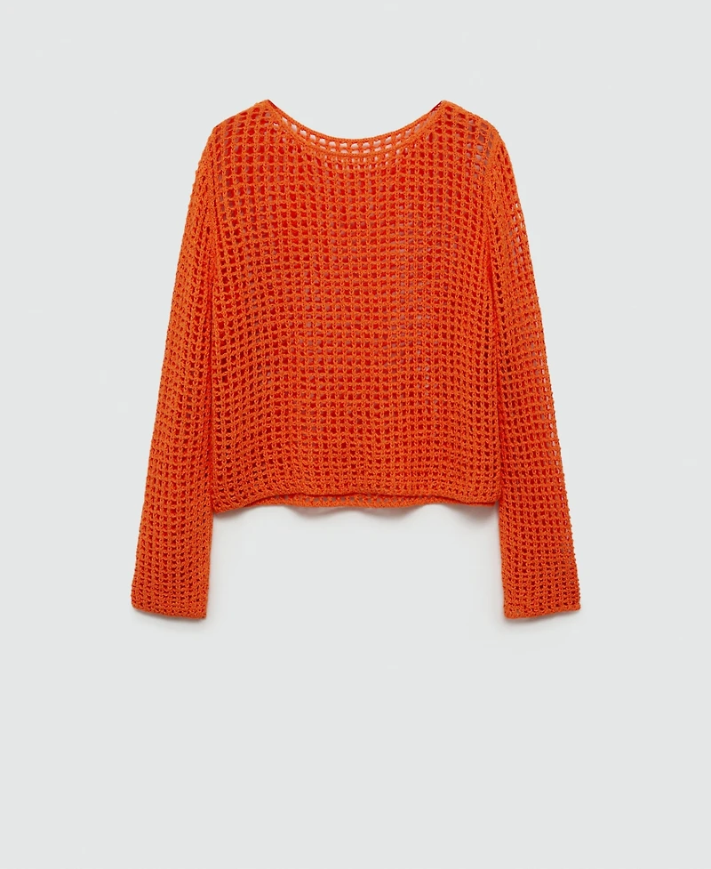 Mango Women's Openwork Knit Sweater