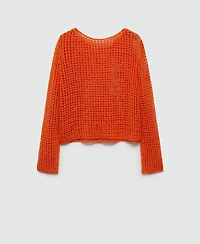 Mango Women's Openwork Knit Sweater