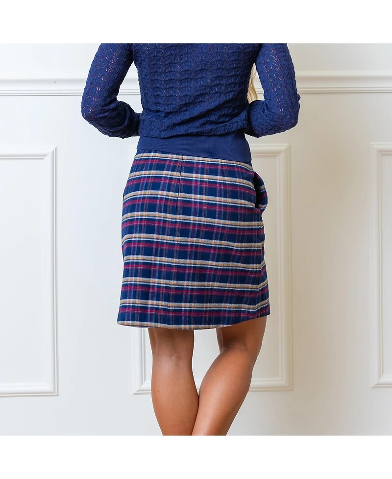 Hope & Henry Women's Flannel Ruffle Skirt