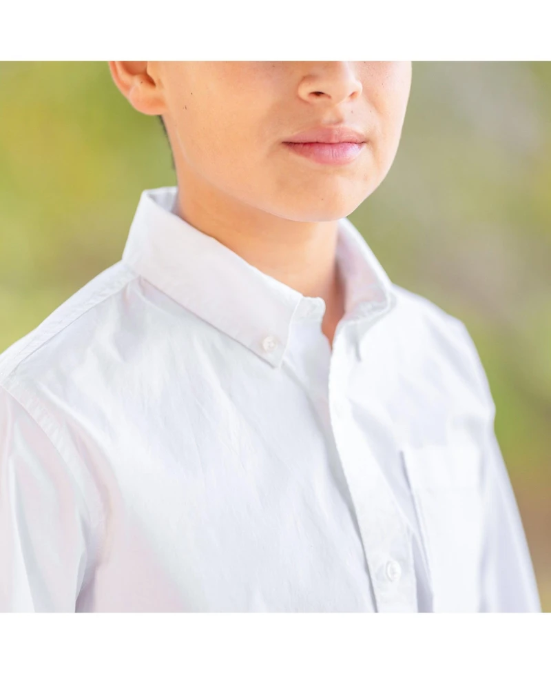 Hope & Henry Boys Poplin Button Down Shirt