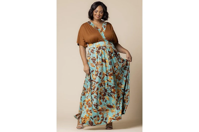 Kiyonna Plus Naomi Long Maxi Dress