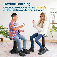 ECR4Kids Ace Active Core Engagement Wobble Stool, 18-Inch Seat Height, Eggplant