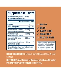 NativePath Native Mind Organic Adaptogen Herbal Support Blend - Organic Mushroom Drink Powder with Lion's Mane, Rhodiola & Rose Hips - 30 Servings