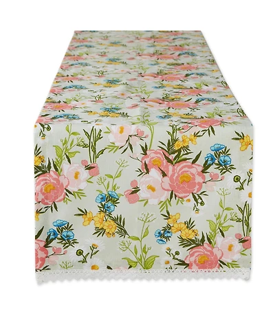 Design Imports Spring Bouquet Print Table Runner, 14"x72 "
