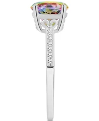 Mystic Topaz (2-3/8 ct. t.w.) & Diamond (1/10 Solitaire Ring Sterling Silver (Also Pink Topaz)