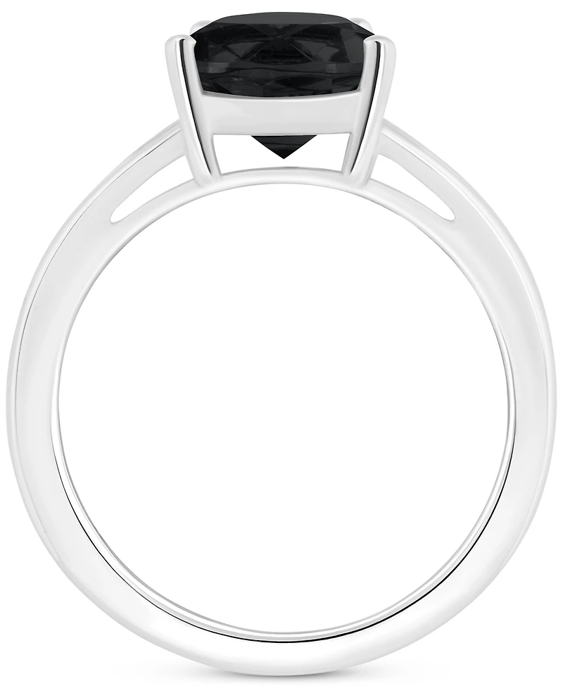 Onyx Pear Split Shank Polished Statement Ring Sterling Silver