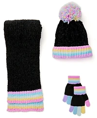 InMocean Big Girls Hat, Glove, Scarf, 3 piece set