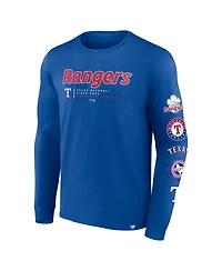 Fanatics Men's Royal Texas Rangers Strike the Goal Long Sleeve T-Shirt