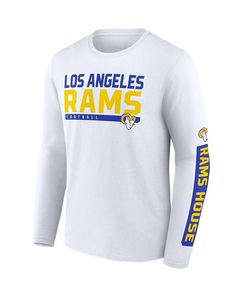 Fanatics Men's Royal/White Los Angeles Rams Two-Pack 2023 Schedule T-Shirt Combo Set
