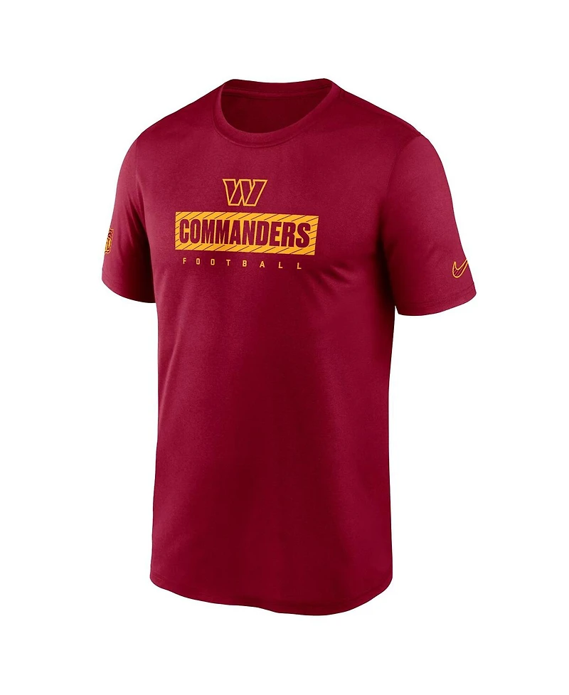Nike Men's Burgundy Washington Commanders Sideline Legend Performance T-Shirt