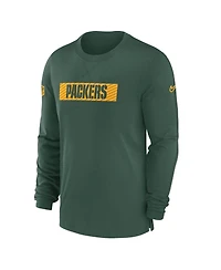 Nike Men's Green Green Bay Packers Sideline Player Performance Long Sleeve T-Shirt