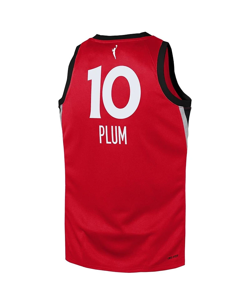 Nike Big Boys and Girls Kelsey Plum Red Las Vegas Aces Rebel Edition Player Jersey