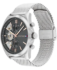 Tommy Hilfiger Men's Multifunction Silver Stainless Steel Watch 43.5mm