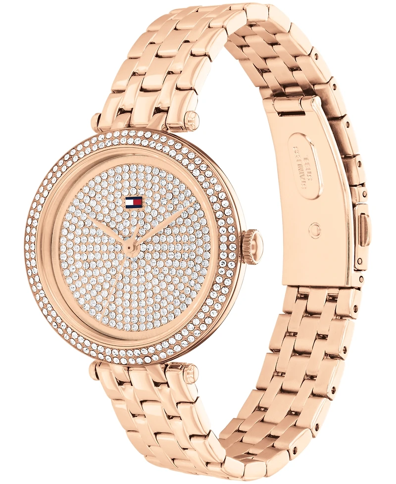 Tommy Hilfiger Women's Quartz Rose Gold Ionic Plated Steel Watch 34mm