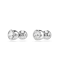 Swarovski Round Cut, White, Rhodium Plated Imber Stud Earrings