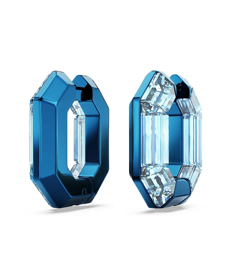 Swarovski Octagon Shape, Small, Lucent Hoop Earrings