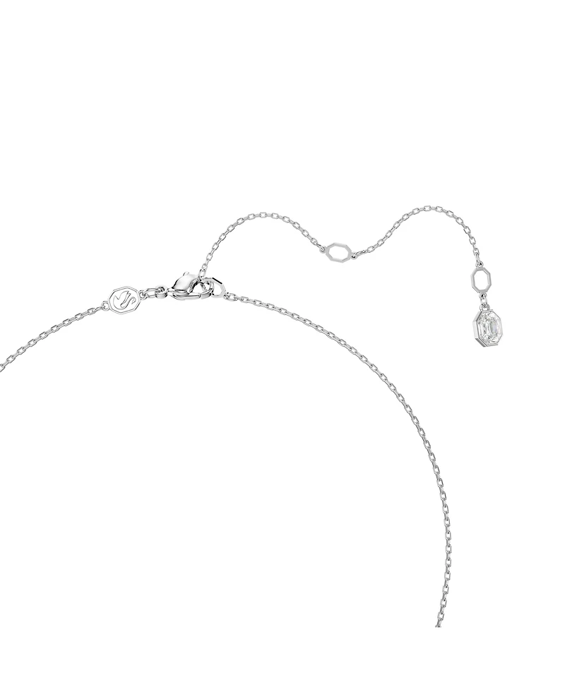 Swarovski Dextera Pendant, Pave, White, Rhodium Plated Necklace